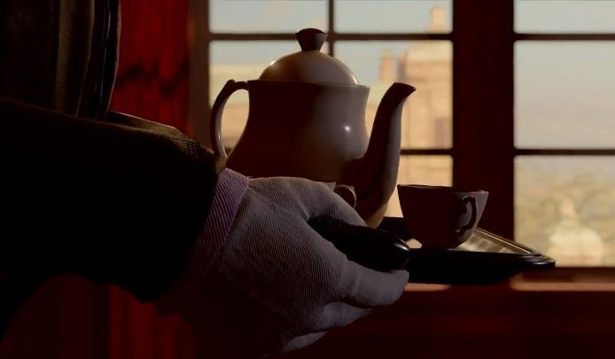 W przypadku usuniętego zakończenia scena ta rozpoczyna się od idącego wolnym, niepewnym krokiem kamerdynera - Czy istnieje drugie / alternatywne zakończenie gry Shadow of the Tomb Raider? - Shadow of the Tomb Raider - poradnik do gry