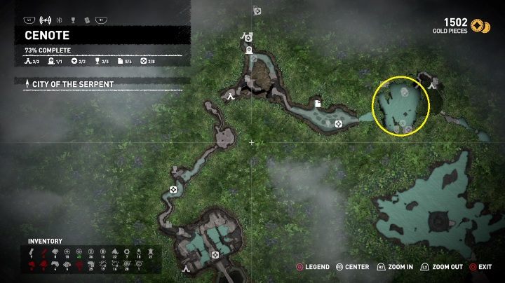 Wyzwanie Zatopiony skarb polega na otworzeniu kilku skrzyń pod wodą - Wyzwania w Cenotes | Sekrety w Shadow of the Tomb Raider - Shadow of the Tomb Raider - poradnik do gry