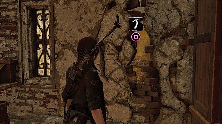 Odszukaj na piętrze kolejną uszkodzoną ścianę - Jak rozwiązać zagadkę z drogą krzyżową pod biblioteką w San Juan? | Tomb Raider - Shadow of the Tomb Raider - poradnik do gry