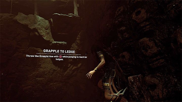 Przemieść się w bok i przygotuj się do nowego skoku w pokazanym na obrazku miejscu - Zbadanie Brzucha Węża i Głowy Węża - Ukryte Miasto - Shadow of the Tomb Raider - Shadow of the Tomb Raider - poradnik do gry