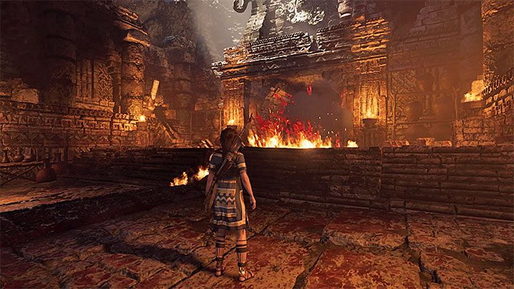 Podejdź teraz do centralnego urządzenia z obrazka 1 - Zbadanie Brzucha Węża i Głowy Węża - Ukryte Miasto - Shadow of the Tomb Raider - Shadow of the Tomb Raider - poradnik do gry