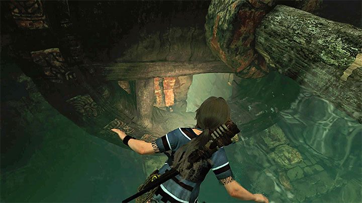 Wskocz do wody i zanurkuj - Zbadanie świątyni i odnalezienie srebrnego pudełka - Oko Węża; Z pustymi rękoma - Shadow of the Tomb Raider - poradnik do gry