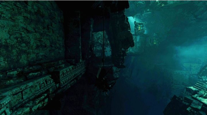 Trzeci survival cache (3) - aby zdobyć ostatni pakiet w tej lokacji musisz spuścić się po ścianie na linie i skoczyć na kolejną półkę - Skrzynie, relikty i dokumenty w Cozumel | Sekrety w Shadow of the Tomb Raider - Shadow of the Tomb Raider - poradnik do gry