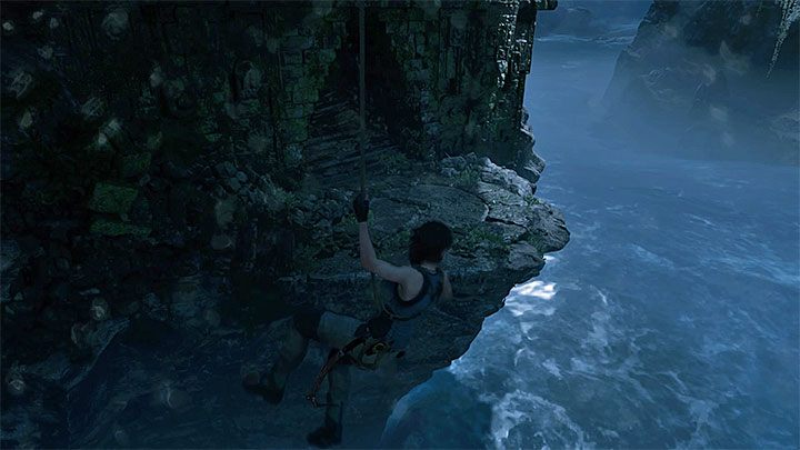 Przesuń się po ostatniej (jak na razie) ścianie wspinaczkowej maksymalnie w prawo - Dotarcie do wejścia do ruin w Cozumel - Solucja Shadow of the Tomb Raider - Shadow of the Tomb Raider - poradnik do gry