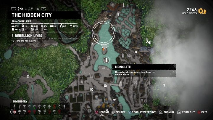 Z monolitu Lara odczyta następującą podpowiedz - The waters below protect me from the waters above - Dialekt Mam- monolity w Shadow of the Tomb Raider - Shadow of the Tomb Raider - poradnik do gry