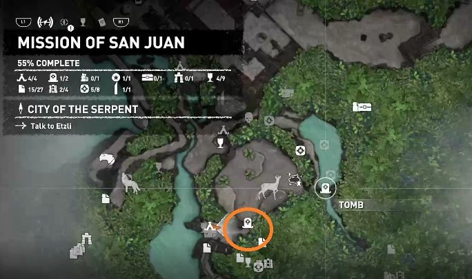 Grobowiec Tree of life znajduje się na zachodniej części lokacji - Grobowce wyzwań w Misja San Juan w Shadow of the Tomb Raider - Shadow of the Tomb Raider - poradnik do gry