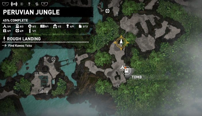 Podążając zgodnie z fabułą Shadow of the Tomb Raider pierwszy challenge tomb znajdziesz na południowo wschodniej stronie mapy, w lokacji Peruvian Jungle - Grobowce wyzwań w Peruwiańskiej dżungli | Shadow of the Tomb Raider - Shadow of the Tomb Raider - poradnik do gry