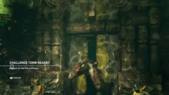 Aby dostać się do grobowca musisz przepłynąć przez szczelinę znajdującą się pod wodą - Grobowce wyzwań w Ukryte Miasto w Shadow of the Tomb Raider - Shadow of the Tomb Raider - poradnik do gry