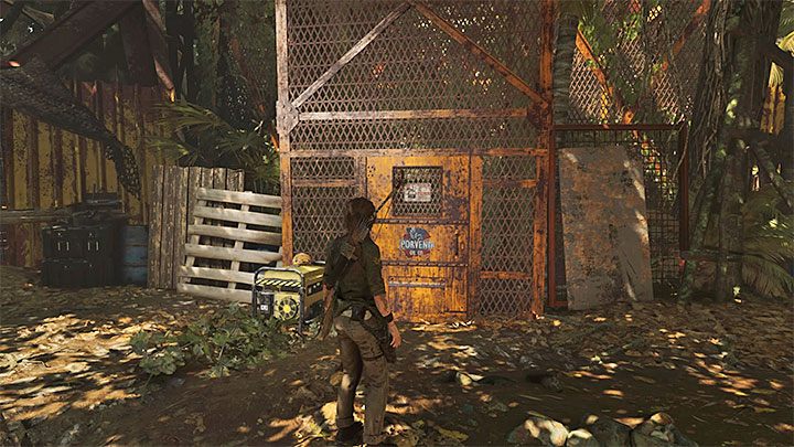 Po zabezpieczeniu całej okolicy odszukaj pokazane na obrazku drzwi szybu naftowego - Zbadanie ruin i dotarcie do świątyni w Kuwak Yaku - Shadow of the Tomb Raider - Shadow of the Tomb Raider - poradnik do gry