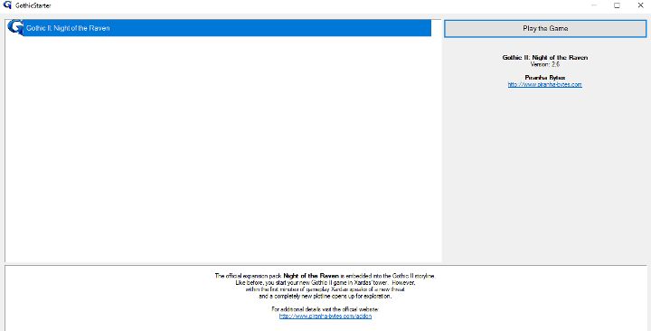 W oknie ujrzysz podstawową grę, a także wszystkie zainstalowane mody. - Gothic 2: Jak dzisiaj uruchomić grę? - Gothic II - poradnik do gry