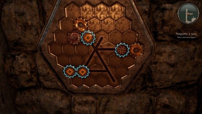 To ustawienie zatrzymuje pułapki na dole - Zagadki w Bards Tale 4 - Koła zębate - The Bards Tale 4 - poradnik do gry