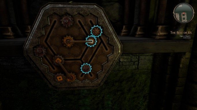 W ostatnim głównym zadaniu spotkasz tą zagadkę w kompletnie innym wydaniu - Zagadki w Bards Tale 4 - Koła zębate - The Bards Tale 4 - poradnik do gry