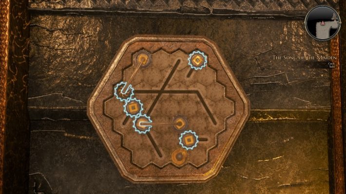 Zadbaj aby trybiki koła zblokowane były w odpowiednim miejscu - Zagadki w Bards Tale 4 - Koła zębate - The Bards Tale 4 - poradnik do gry