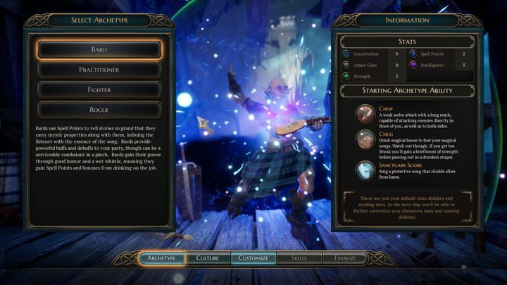 Bard cechuje się podobną wytrzymałością co łotr - Bard - klasa postaci w Bards Tale 4 - The Bards Tale 4 - poradnik do gry