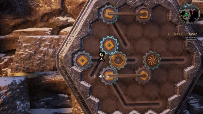 Udaj się w lewo znajdziesz tam zagadkę z głazami do popchnięcia - Krew Królów - zadanie w The Bards Tale 4 - solucja - The Bards Tale 4 - poradnik do gry