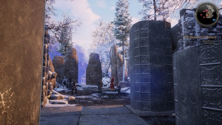 Pamiętaj, że zależy ci na kamieniach wysokich, te małe rozepchnij jedynie tak, aby nie wadziły - Krew Królów - zadanie w The Bards Tale 4 - solucja - The Bards Tale 4 - poradnik do gry