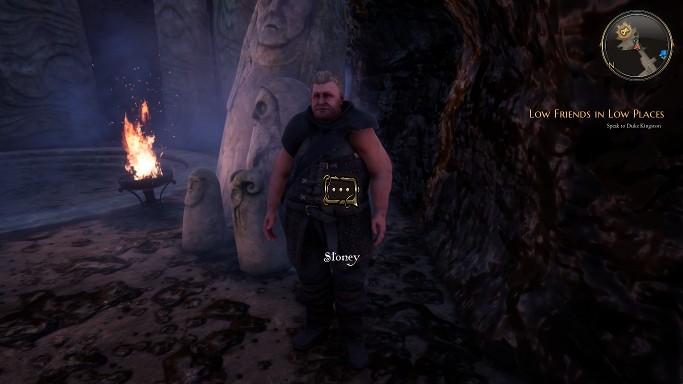 Poprosi cię on o odegranie pieśni Melodia Pustkowi przy pobliskich kamieniach - Idź na gościniec - zadania poboczne w Bards Tale IV - The Bards Tale 4 - poradnik do gry