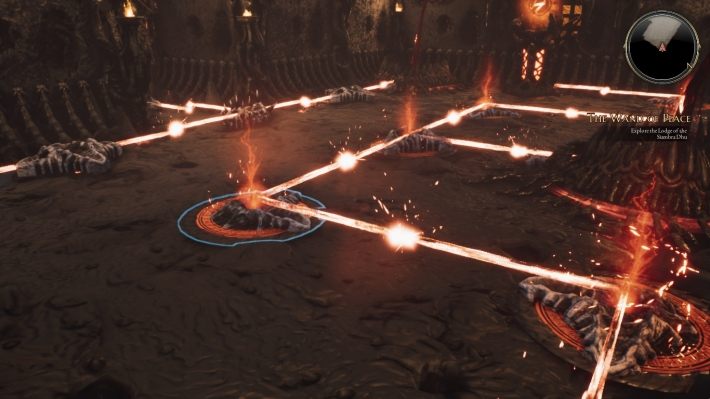 Następnie doprowadź ją do lewej komnaty i ustaw w taki sposób - Różdżka Pokoju - zadania poboczne w Bards Tale IV - The Bards Tale 4 - poradnik do gry