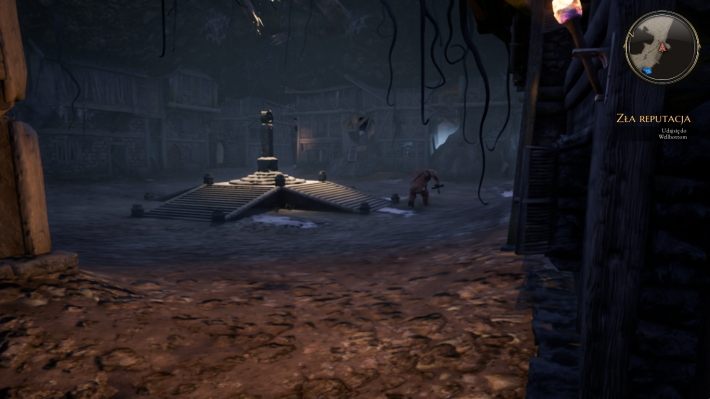 Gdy dojdziesz do drzwi, pchnij koło zębate lewym przyciskiem myszy - Zła reputacja - zadanie w The Bards Tale 4 - solucja - The Bards Tale 4 - poradnik do gry