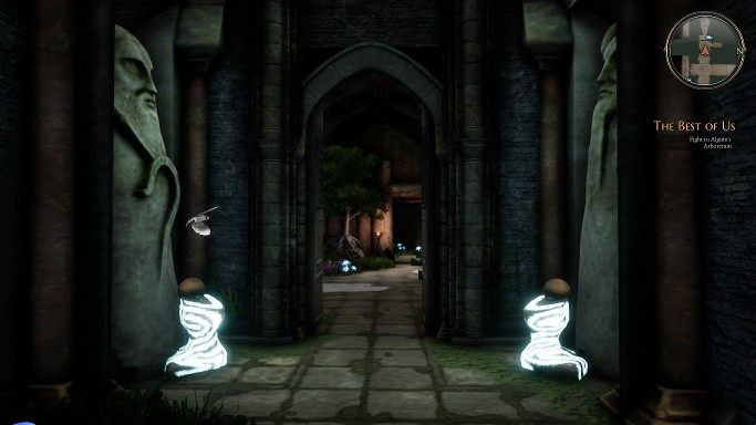 Zwróć uwagę na ścianę po lewo, będzie obok niej przycisk otwierający tajemne przejście ze skrzynią w środku - Ukryta ręka i Najlepsi z nas - zadania w The Bards Tale 4 - solucja - The Bards Tale 4 - poradnik do gry