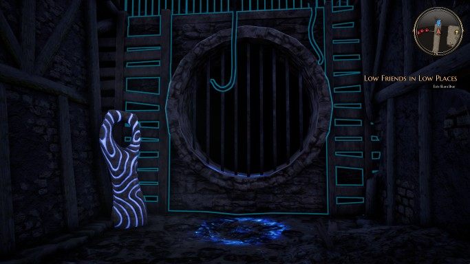 Wejście do środka oznacza zakończenie zadania - Niscy przyjaciele w niskich miejscach - zadanie w The Bards Tale 4 - solucja - The Bards Tale 4 - poradnik do gry