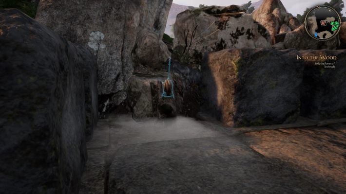 Wróć do sali z wróżką, musisz ją popchnąć na koniec bramy, która otworzyła ci się po pociągnięciu dźwigni - Ruszam w mrok... - zadanie w The Bards Tale 4 - solucja - The Bards Tale 4 - poradnik do gry