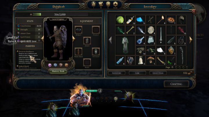 Panel ekwipunku pozwala ci na modyfikację wyposażenia twoich postaci. - Drużyna w Bards Tale 4 - The Bards Tale 4 - poradnik do gry