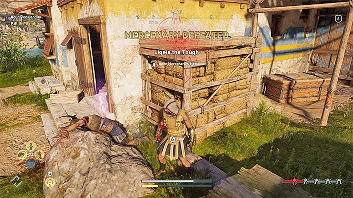 Po tym jak pasek zapełni się na tyle żeby na czerwono zapaliła się ikona hełmu za bohaterem wystawiona zostanie nagroda i zacznie polować na niego najemnik (łowca nagród) - Przestępczość i kary w Assassins Creed Odyssey - Assassins Creed Odyssey - poradnik do gry