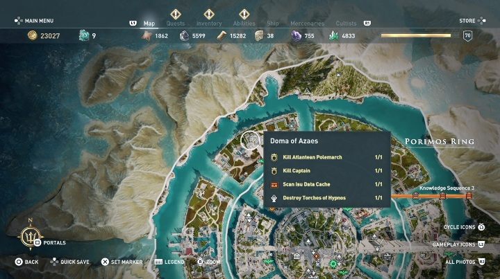 Ostatnią część zbroi znajdziesz w niepozornej siedzibie Azaesa, znajduje się ona na północno zachodniej części Atlantydy - Twoje wedle prawa - Solucja Los Atlantydy w AC Odyssey - Assassins Creed Odyssey - poradnik do gry