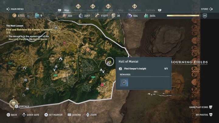 Lokacja ta znajduje się w The Mourning Fields - Komnata Manii - Ślady Hermesa w DLC Lost Atlantydy - Assassins Creed Odyssey - poradnik do gry