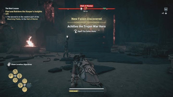 Przed tablicą spotkasz Achillesa - Komnata Manii - Ślady Hermesa w DLC Lost Atlantydy - Assassins Creed Odyssey - poradnik do gry