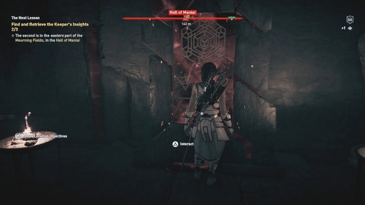 Wejdź po schodach, tam znajdziesz tablicę - Komnata Manii - Ślady Hermesa w DLC Lost Atlantydy - Assassins Creed Odyssey - poradnik do gry