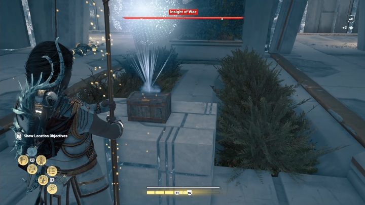 Na środku pomieszczania czeka na Ciebie skrzynia z punktami wiedzy - Dusza Wojownika - Ślady Hermesa w DLC Lost Atlantydy - Assassins Creed Odyssey - poradnik do gry