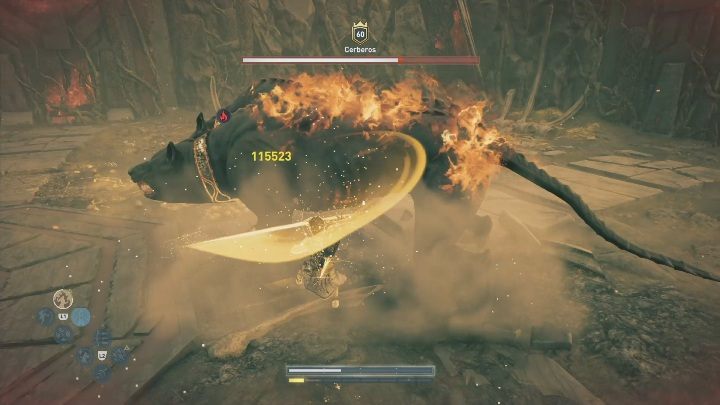 Najlepszym sposobem na walkę z tym potworem jest uderzanie w jego brzuch i nogi - Cerberos | Walki z bossami w DLC Lost Atlantydy - Assassins Creed Odyssey - poradnik do gry