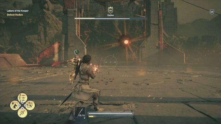 Hades potrafi również przywoływać magiczne kule, które będą w ciebie strzelać, aż ich nie pokonasz - Hades | Walki z bossami w DLC Lost Atlantydy - Assassins Creed Odyssey - poradnik do gry