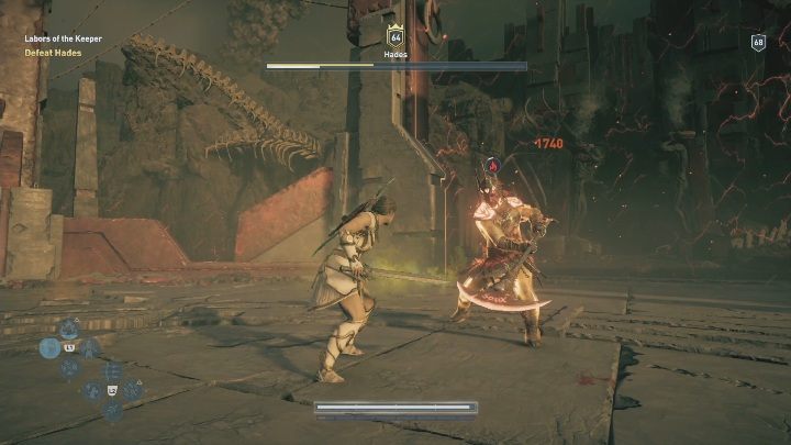 Aby szybko pokonać Hadesa musisz celować w jego boki bądź plecy - Hades | Walki z bossami w DLC Lost Atlantydy - Assassins Creed Odyssey - poradnik do gry