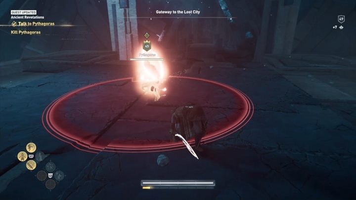Jeśli sięgniesz po laskę, czeka cię walka z Pitagorasem - Mityczne stworzenia i powrót z artefaktami | Assassins Creed Odyssey - Assassins Creed Odyssey - poradnik do gry