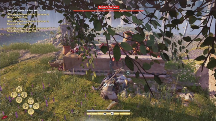 Pierwszą lokacją, która musisz odwiedzić jest Adoniss Gardens - Uwolnij ich umysł, a pójdą za nimi inni - Solucja Los Atlantydy w AC Odyssey - Assassins Creed Odyssey - poradnik do gry