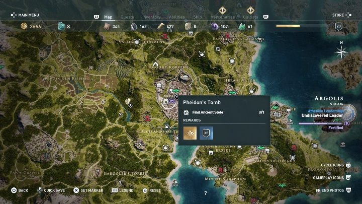 Lokalizacja grobowca: Argollis, środkowa cześć lokacji - Grobowce w Argolis - Assassins Creed Odyssey - poradnik do gry