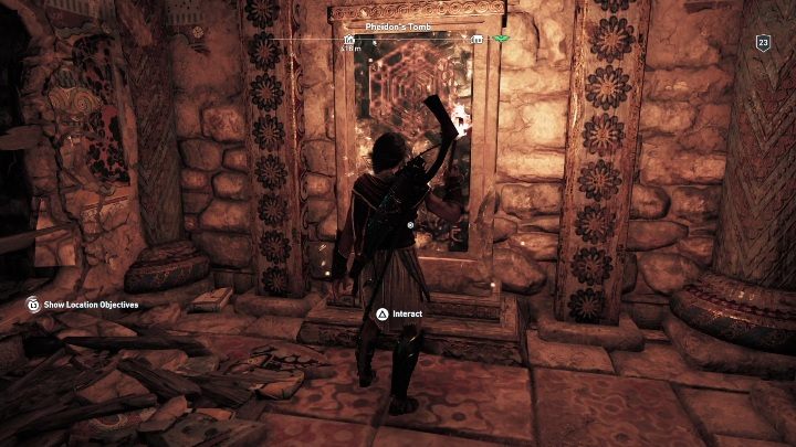 W kolejnym pomieszczeniu znajdziesz tablicę oraz drogę do wyjścia - Grobowce w Argolis - Assassins Creed Odyssey - poradnik do gry