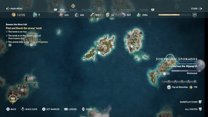 Twoim kolejnym zadaniem będzie odnalezienie grobowca syren - Grobowiec Polybotesa - Przyjaciel na śmierć i życie - Nowe zadanie poboczne w Assassins Creed Odyssey - Assassins Creed Odyssey - poradnik do gry