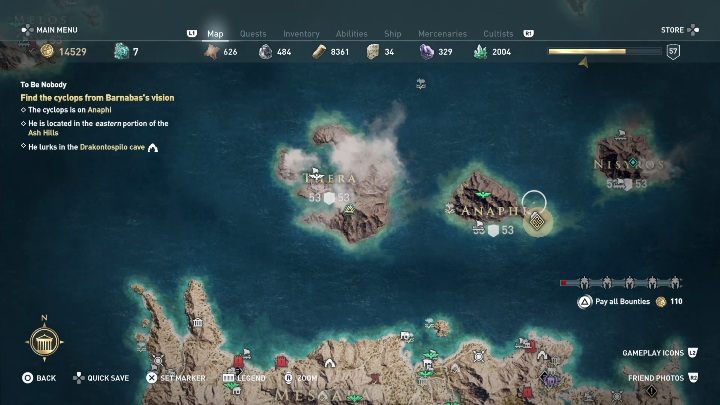 Twoim zadaniem jest odnalezienie Cyklopa - Przyjaciel na śmierć i życie - Nowe zadanie poboczne w Assassins Creed Odyssey - Assassins Creed Odyssey - poradnik do gry