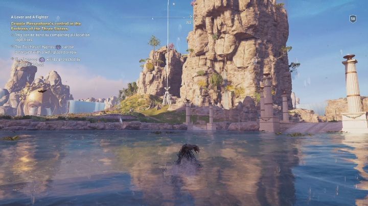 Akweny wodne najszybciej pokonuje się pływając łódką - Jak poruszać się po mapie w AC Odyssey Los Atlantydy? - Assassins Creed Odyssey - poradnik do gry