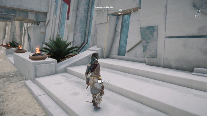 Rozwiązanie zagadki enigmatycznego Ostrakonu: Rozwiązanie zagadki znajdziesz na schodach w okolicy Tower of Judgment/Wieży osądu - Wyrok na Atlantydę | Enigmatyczne ostrakony | Los Atlantydy DLC - Assassins Creed Odyssey - poradnik do gry