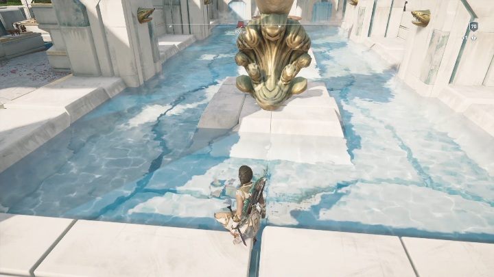 Rozwiązanie zagadki enigmatycznego Ostrakonu: Rozwiązanie zagadki znajdziesz w zachodniej części mapy, w fontannie - Wyrok na Atlantydę | Enigmatyczne ostrakony | Los Atlantydy DLC - Assassins Creed Odyssey - poradnik do gry