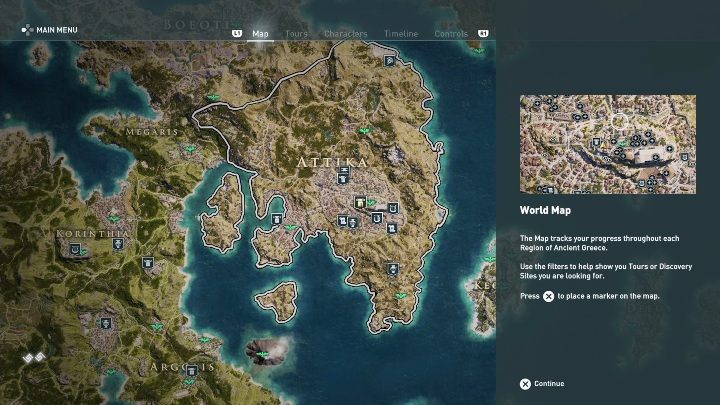 Tryb ten dostępny jest tylko na mapie dostępnej w podstawowej grze, DLC nie są brane pod uwagę - Assassins Creed Odyssey Discovery Tour Starożytna Grecja - Assassins Creed Odyssey - poradnik do gry