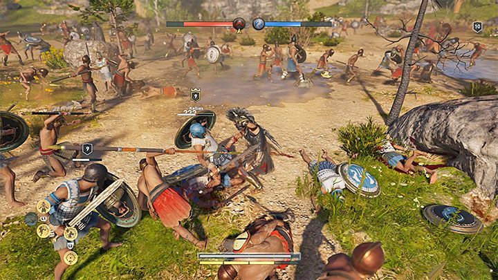 W niektórych starciach na placu boju mogą przebywać sojusznicy - Walka i bitwy w Assassins Creed Odyssey - Assassins Creed Odyssey - poradnik do gry