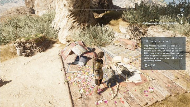 Rozwiązanie zagadki: Na południowej części wyspy trafisz na wysokie drzewo - Enigmatyczne ostrakony w Messara - Assassins Creed Odyssey - poradnik do gry