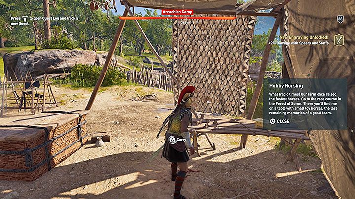 Wkrocz do głównej części obozowiska - Enigmatyczne ostrakony - Arkadia - Assassins Creed Odyssey - poradnik do gry