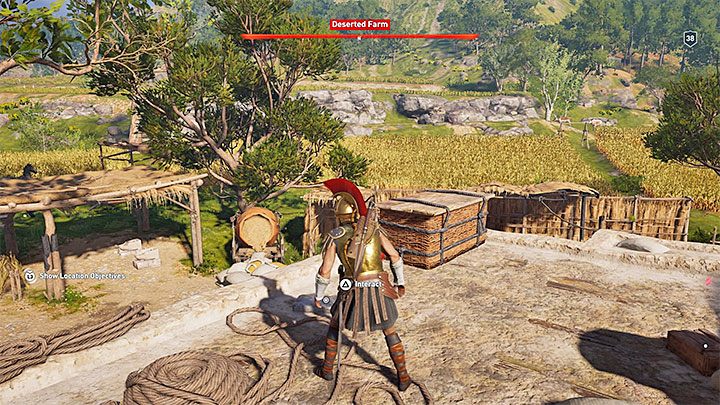 Lokalizacja enigmatycznego Ostrakonu: Odwiedź lokację Opuszczone gospodarstwo (Deserted Farm) w północnej części Arkadii - Enigmatyczne ostrakony - Arkadia - Assassins Creed Odyssey - poradnik do gry